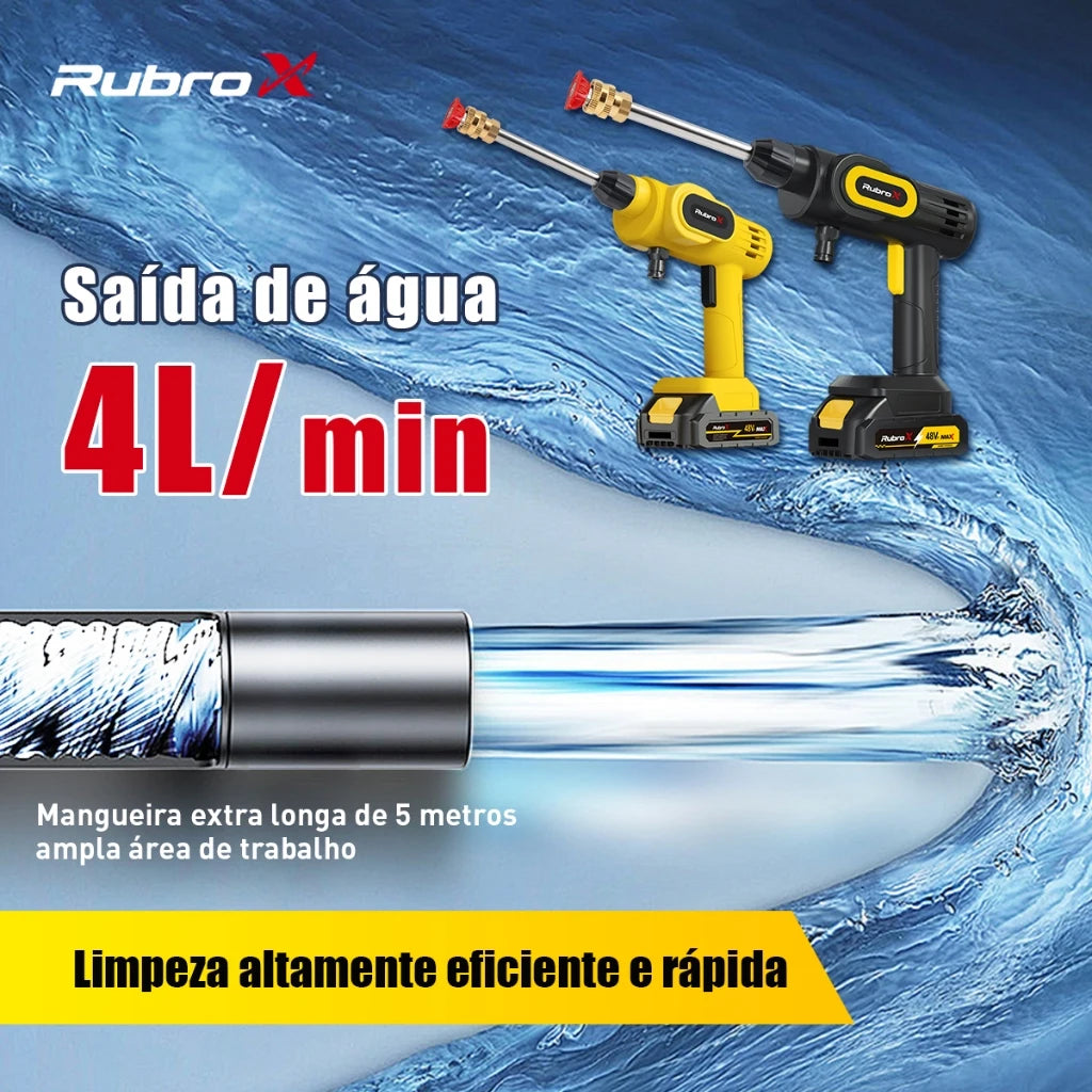 Rubor X High Pressure Washer Wireless 50Bar 200W Portable Water Gun 4L/min Washing Machine for Garden Car