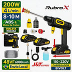 Rubor X High Pressure Washer Wireless 50Bar 200W Portable Water Gun 4L/min Washing Machine for Garden Car