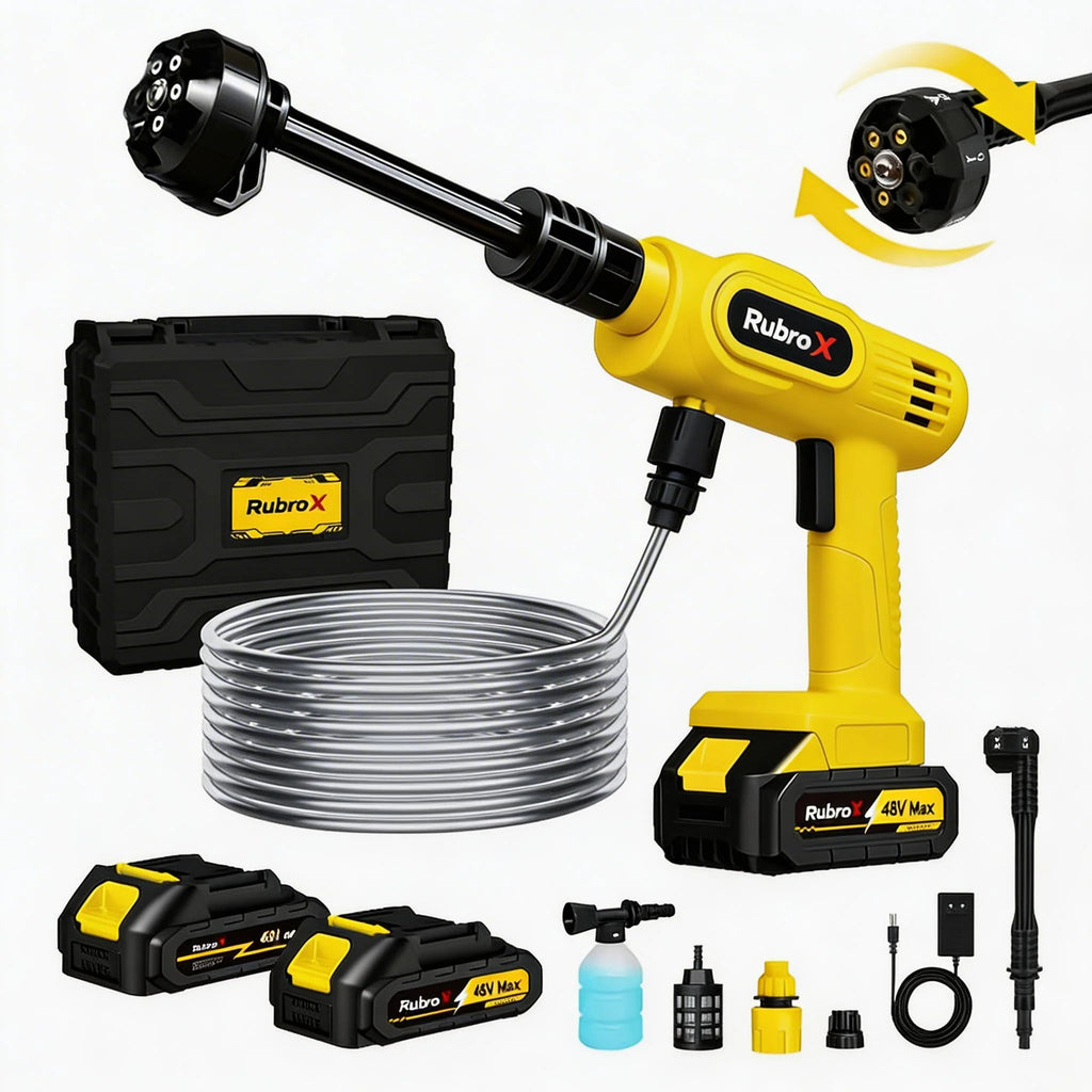 Rubor X High Pressure Washer Wireless 50Bar 200W Portable Water Gun 4L/min Washing Machine for Garden Car