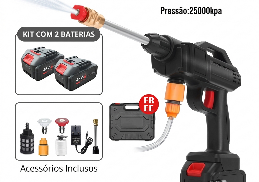 Pistola Lava Jato de alta pressão portátil.